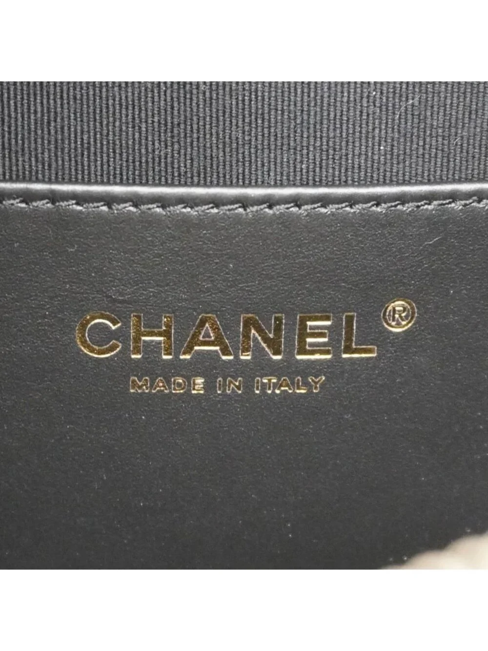 Chanel Vanity Bag Quilted Lambskin Black Gold 2-Way Bag